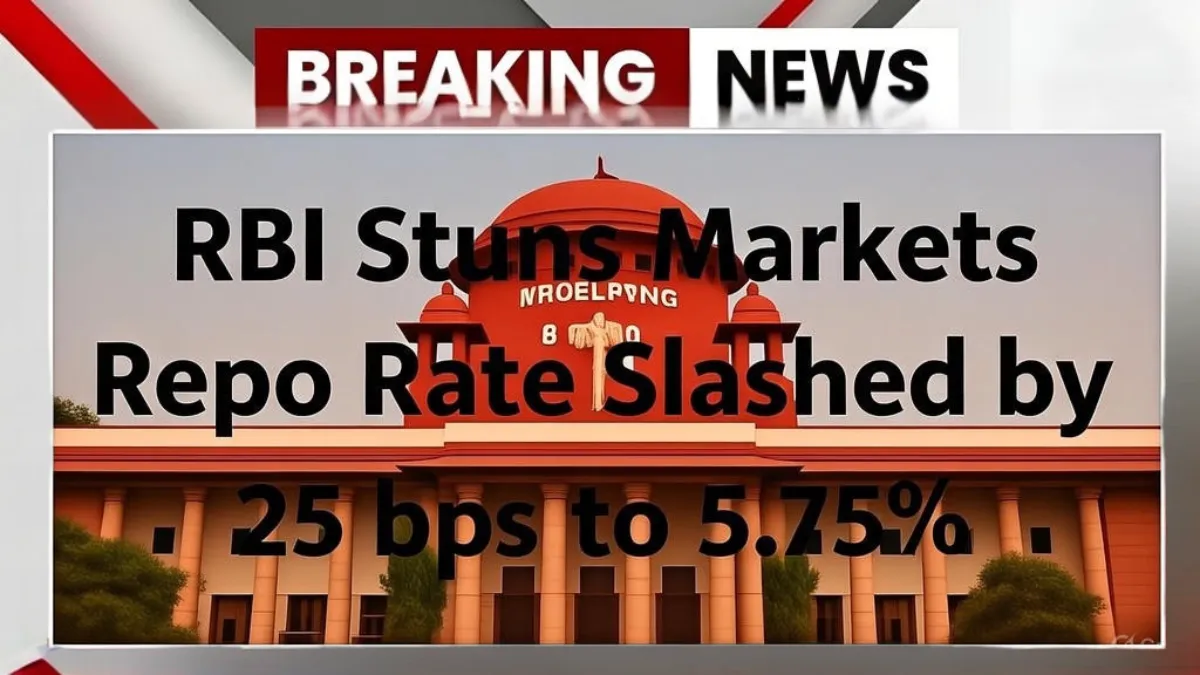 RBI Cuts Repo Rate to 5.75%